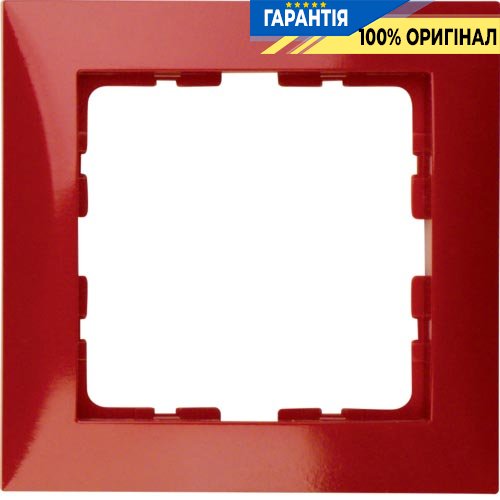 Рамка 1-а Berker «S.1», колір «червоний», 10118962