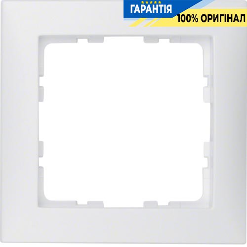Рамка 1-а Berker «S.1», колір «матовий білий», 10119909