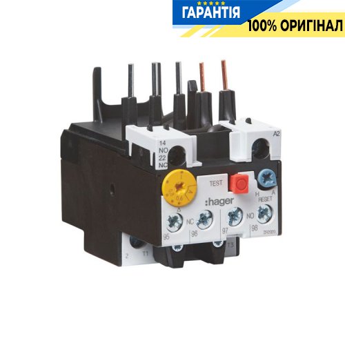 Реле тепловое Hager EVB0006A для контакторов EV007...EV015, 1НО+1НЗ, 0.4-0.6А