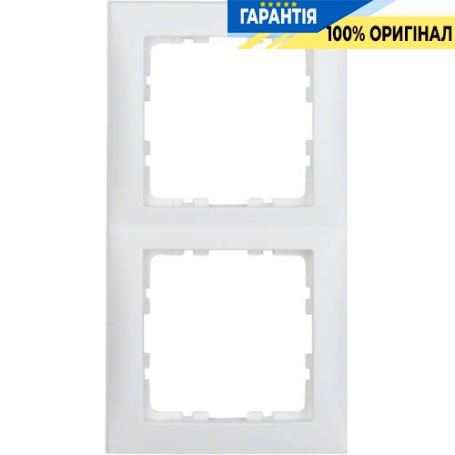 Рамка 2-а Berker коллекция «S.1», цвет «матовый белый», 10129909