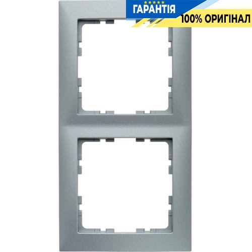 Рамка 2-а Berker коллекция «S.1», цвет «алюминий», 10129939