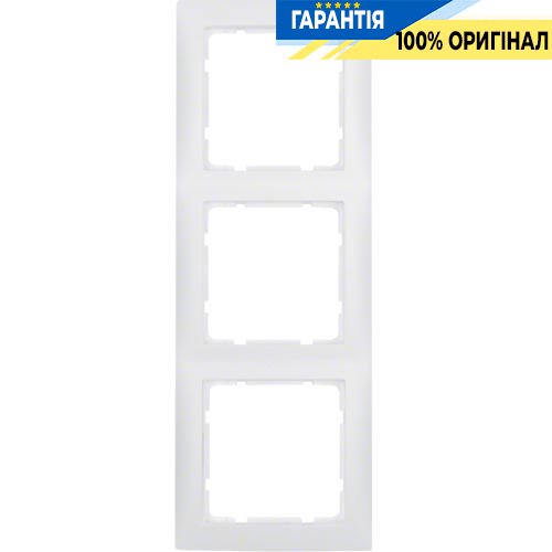 Рамка 3-а Berker коллекция «S.1», цвет «Матовый белый», 10139909