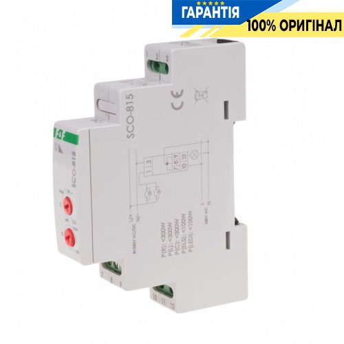 Регулятор яскравості F&F SCO-815 DIN 300Вт 230V/AC з запам’ятовуванням рівня
