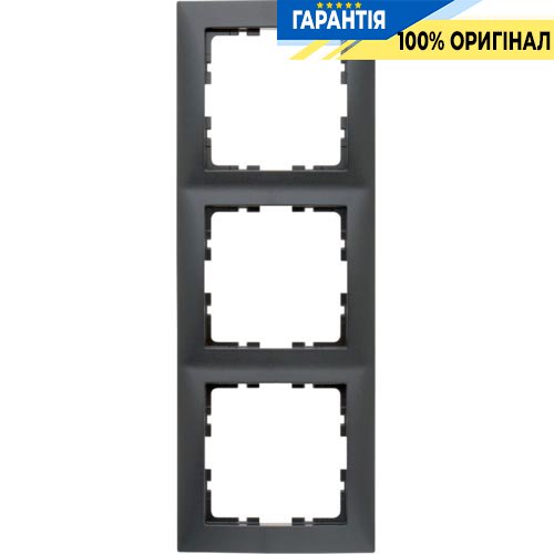 Рамка 3-а Berker «S.1», колір «антрацит», 10139949