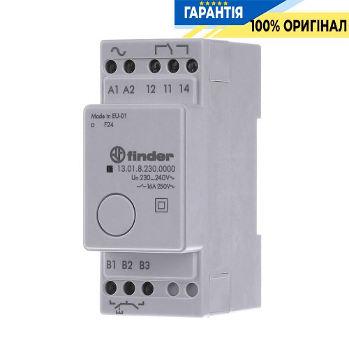 Електронне крокове реле 1ПК 16A 230В AC AgSnO2 моностабільне SELV модульне 35мм Finder 130182300000