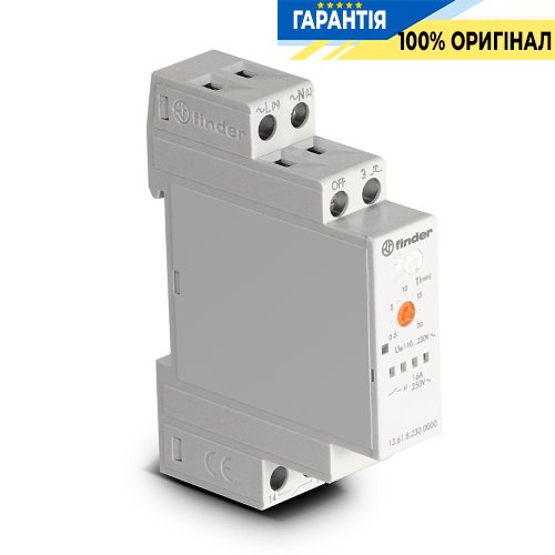 Багатофункціональне реле Finder 13.61.8.230.0000PAS 1NO 16A 110-240В AC AgSnO2 з режимами RM, RI, IT, загальний OFF
