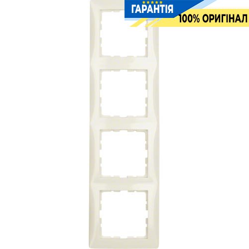 Рамка 4-а Berker «S.1», колір «Білий», 10148982
