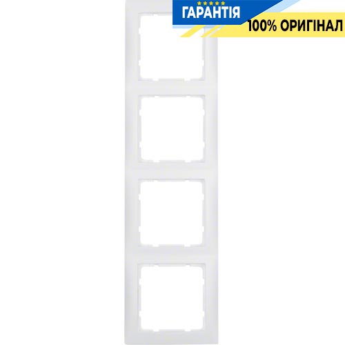 Рамка 4-а Berker «S.1», колір «матовий білий», 10149909