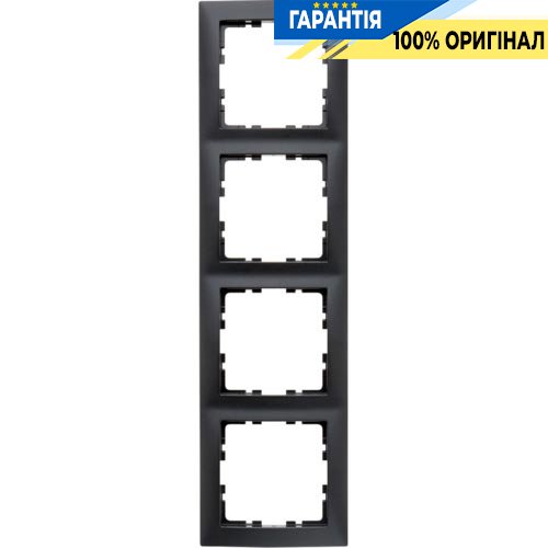 Рамка 4-а Berker коллекция «S.1», цвет «антрацит», 10149949