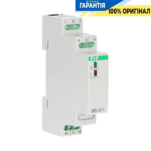 Імпульсне реле F&F BIS-411-LED, 1xNO 16А/230В з захистом контактів від пускових струмів
