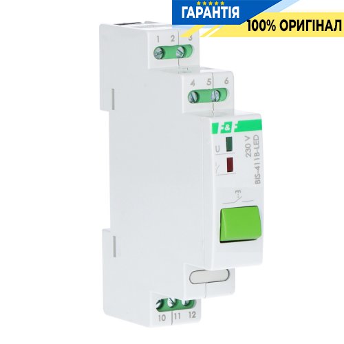 Импульсное реле F&F BIS-411B-LED, 1xNO/NC, 16А, 230В, с LED-индикацией