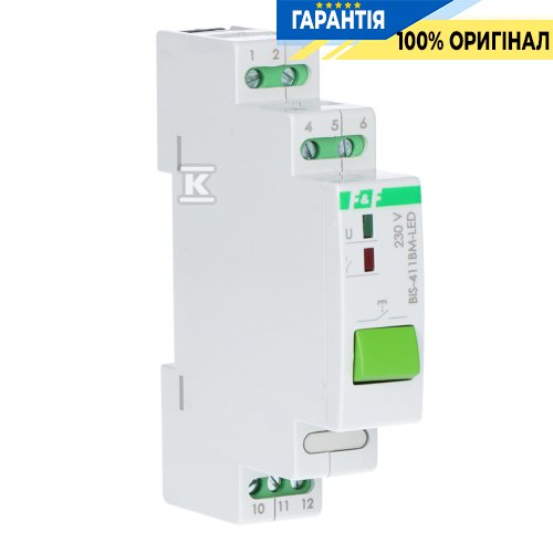 Імпульсне реле F&F BIS-411BM-LED, 1xNO/NC, 16А, 230В