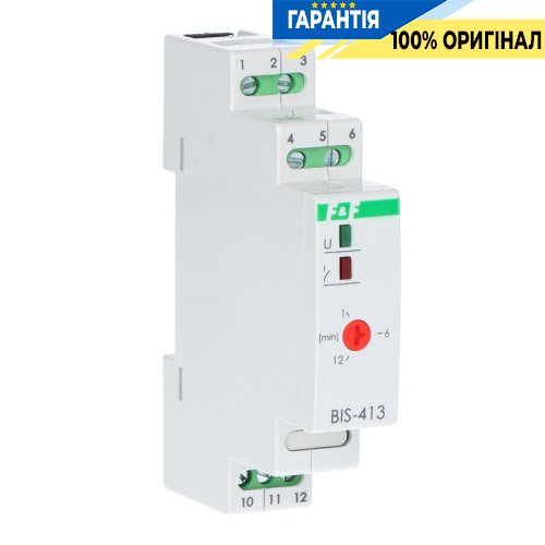 Импульсное реле F&F BIS-413, 1xNO/NC, 16А, 230В с задержкой времени