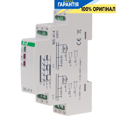 Імпульсне реле F&F BIS-414, 2 секції 2xNO/NC, 16А, 230В