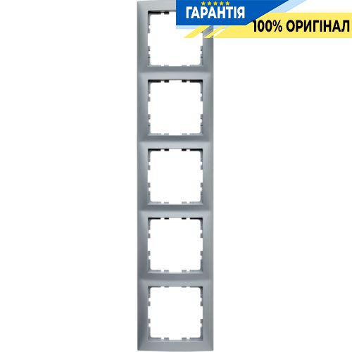 Рамка 5-а Berker «S.1», колір «алюміній», 10159939