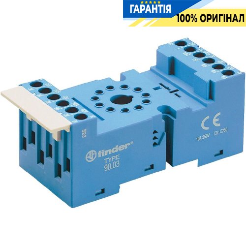 Розетка з фіксатором для монтажної рейки 60.13 Finder 9003SMA