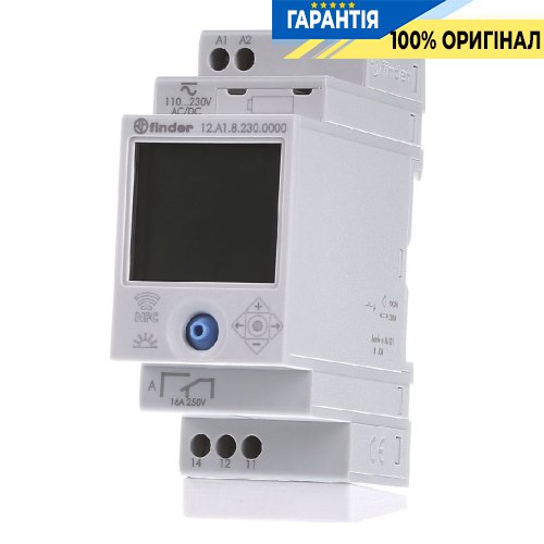Цифрове тижневе астрономічне реле часу 1ПК 16А 230В NFC Finder 12.A1.8.230.0000