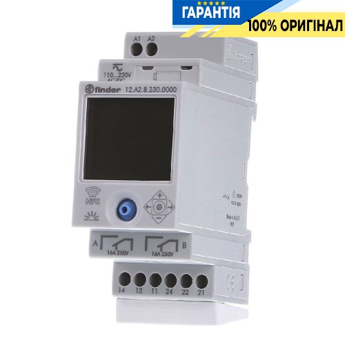 Цифрове тижневе астрономічне реле часу 2ПК 16А 230В NFC Finder 12.A2.8.230.0000