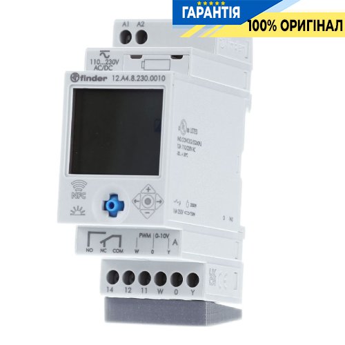 Цифрове тижневе астрономічне реле часу 0-10V ШІМ 16А/230V NFC Finder 12.A4.8.230.0010
