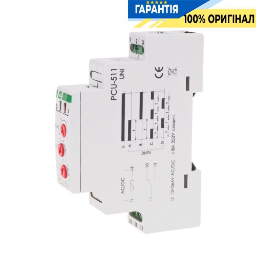 Реле часу F&F PCU-511UNI багатофункціональне 1ПК 10А 12-264V AC/DC DIN