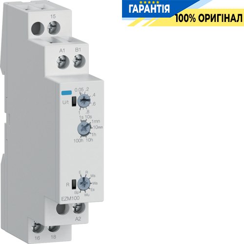Реле времени многофункциональное 1ПК 8А 12-240V AC/DC DIN EZM100 Hager
