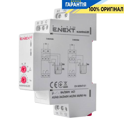 Реле контроля уровня жидкости e.control.l01 E.NEXT p075001 для автоматизации систем контроля жидкости