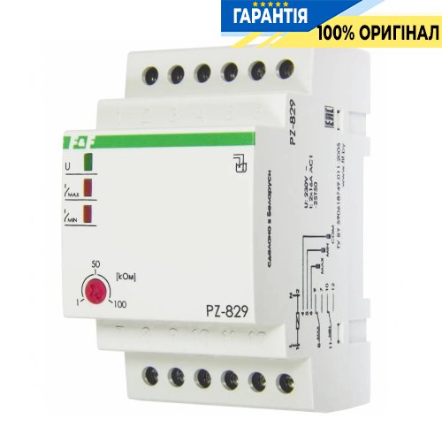 Реле уровня жидкости двухуровневое без зондов F&F PZ-829RC-B для контроля уровня воды