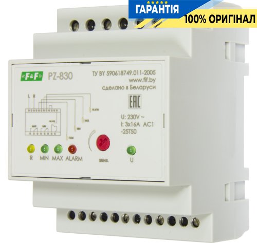 Реле уровня жидкости трехуровневое без зондов EA F&F PZ-830B для контроля уровня жидкости