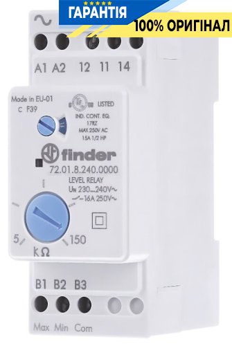 Реле контроля уровня 16А 1ПК 230В AC 5-150кОм Finder 720182400000