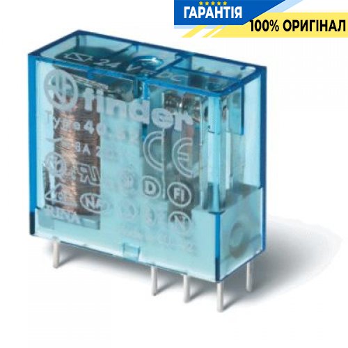Реле 2 переключающих контакта 12V DC 8A Finder 405290120000
