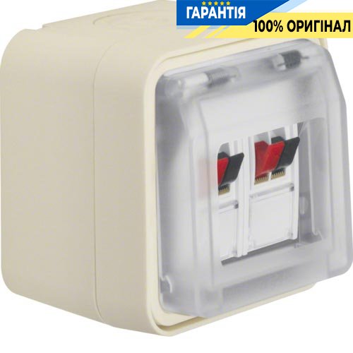 Розетка для динамика двойная, IP55, полярно белый, W.1 Berker 11963512