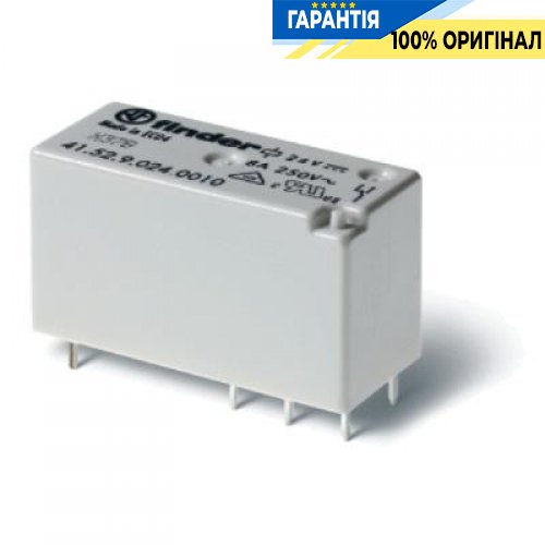 Реле низкопрофильное 2ПК 12VDC 8А Finder 415290120010 для электросхем