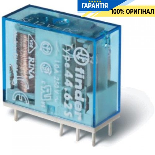 Реле 2ПК, чувствительное 24VDC, 10A Finder 446290240000