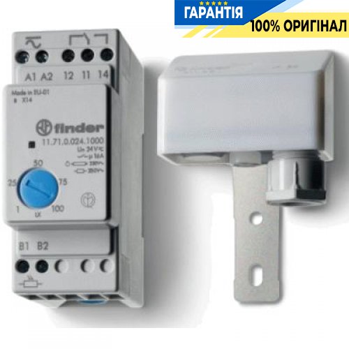 Реле включения света Finder 117182300000, 1НО, 230VAC, 12А с выносным фотоэлементом