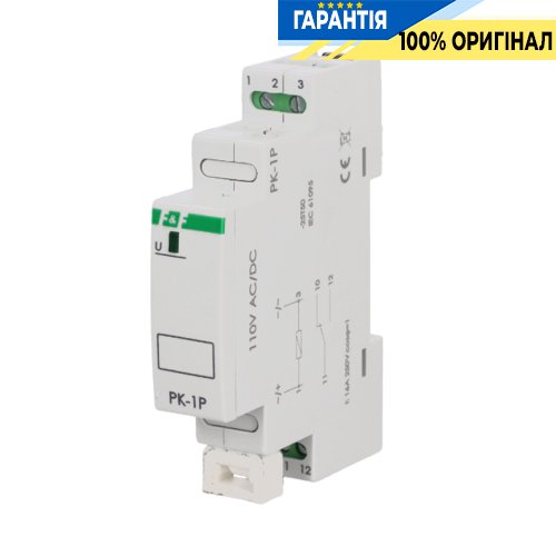 Электромагнитное реле F&F PK-1P-110V 1xNO/NC 16А 110V AC/DC для DIN-рейки