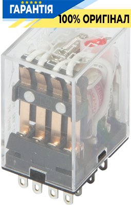 Реле проміжне E.NEXT e.control.p346L з LED, 3А, 4 групи контактів, 230В AC, код i.my4n.230ac