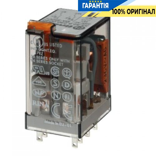 Реле 2ПК 220V DC 10A Finder 553292200040 з котушкою постійного струму та навантаженням 10А