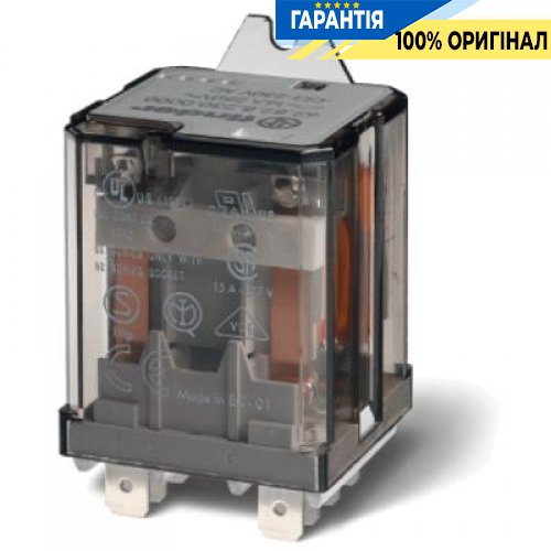 Реле 2НО 16А 230В змінного струму, задній монтаж, Faston 250, Finder 628282300300