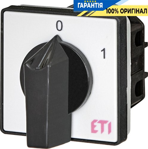 Выключатель 1p "0-1" 25А IP40 ETI 4773002 CS 16 51 L серо-черный