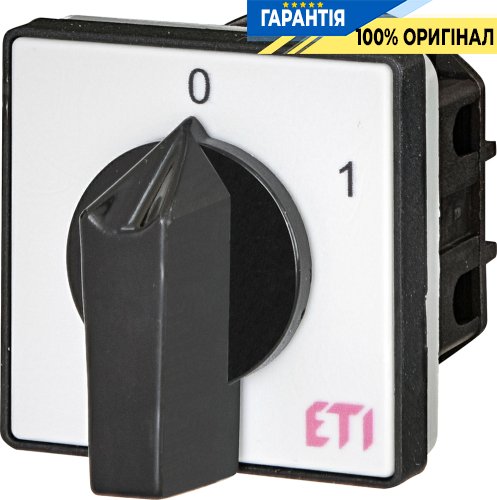 Выключатель "0-1" 1P 32А IP40 ETI 4773003 CS 25 90 U серо-черный
