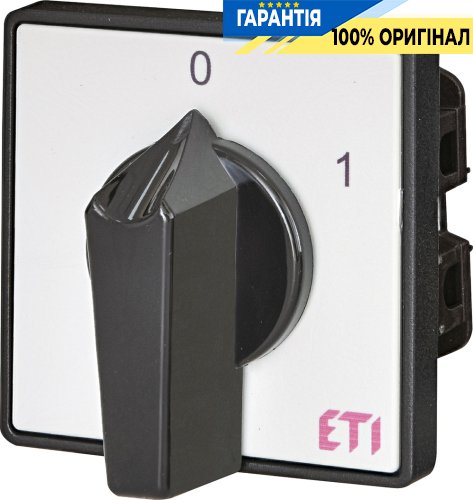 Выключатель "0-1" 2-полюсный 40А IP40 ETI 4773012 CS 32 91 U серо-черный