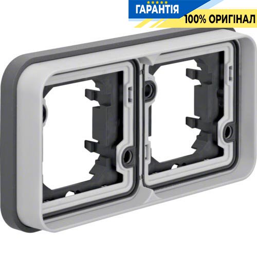 Рамка 2Х для в/у, горизонтальная, серый, W.1 Berker 13293505