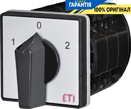 Перемикач 3-полюсний "1-0-2" 16А IP40 ETI 4773120 CS 25 67 U сірий-чорний