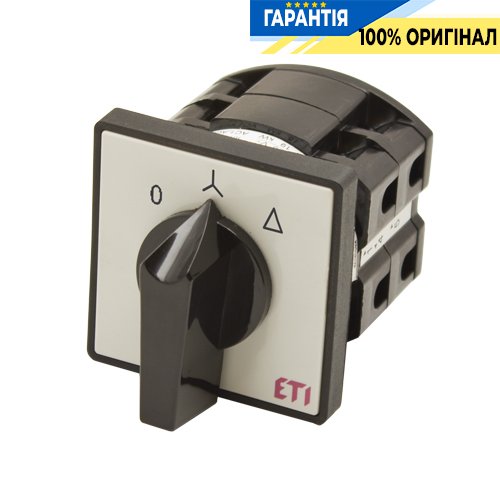 Переключатель звезда-треугольник ETI 4773133 CS 63 15 U, 25А, IP40, серо-черный
