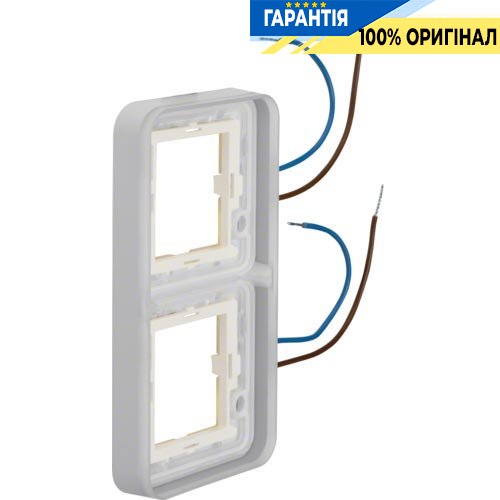 Рамка 2Х з синім підсвічуванням, для коробок з/у, 10мА / 230В, Berker W.1 13393513
