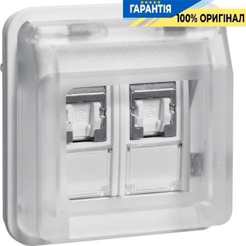 Вставка розетки UAE 8/8-полюсн. екранована, Кат.6 клас E, полярно біла, Berker W.1 14103502