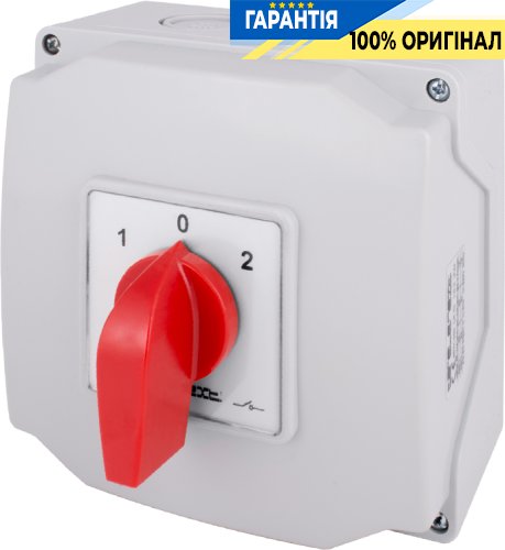 Пакетный переключатель E.NEXT LK40/3.323-ОВ/45, 3 полюса, 1-0-2, 40А, IP44, артикул 8634-200