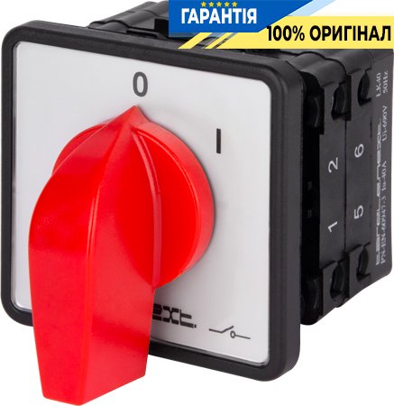 Пакетний перемикач E.NEXT LK40/2.211-ZP/45 щитовий 3-полюсний 40А з передньою панеллю 8611-200