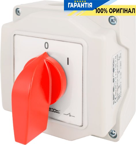 Пакетний перемикач E.NEXT LK25/1.216-ОВ/45, 1 полюс, 0-1, 25А, IP44, артикул 8464-200