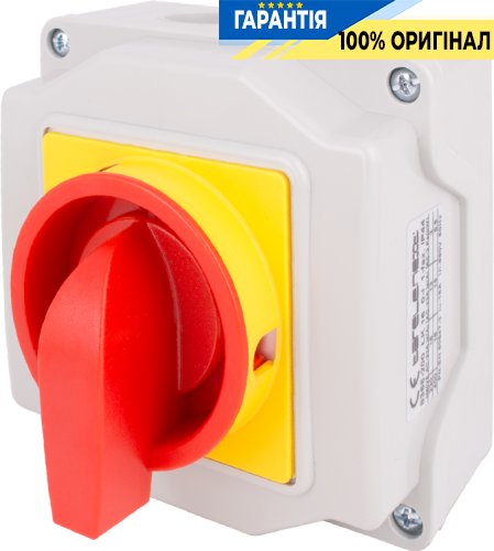 Пакетний перемикач E.NEXT LK16/1.216-ОК/45, 1 полюс, 0-1, 16А, IP44, корпус під пломбування, артикул 8368-200